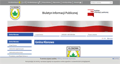 Desktop Screenshot of bip.ugklonowa.finn.pl