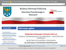Tablet Screenshot of bip.powiatgliwicki.finn.pl