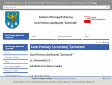 Tablet Screenshot of bip.dpszameczek.powiatgliwicki.finn.pl